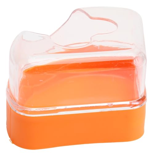 Sosoport 1stk Hamster Badezimmer Toilette Hamsterkäfige Und Lebensräume Hamsternest Sandbad Für Hamster Haustier Hamster Badezimmer Badebecken Für Hamster Klare Wanne Tierbad Plastik Orange von Sosoport