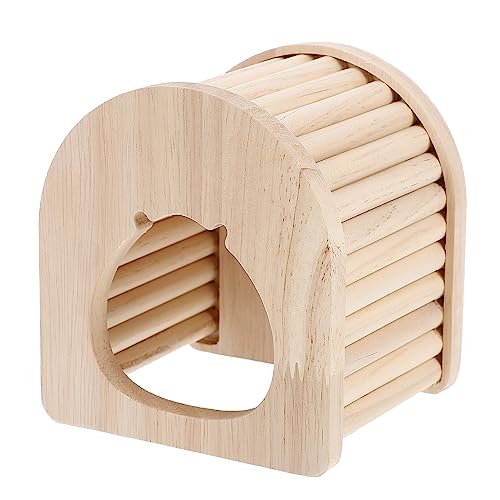 Sosoport 1pc Holz Hamster Haustier Nest Holz Material Sicher Bequem für Hamster Chinchilla Haustier Spielzeug von Sosoport