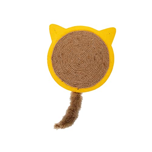 Sosoport 1stk Katzenspielzeug Katzenkratzkarton Kratzbaum Für Katzen Katze Kratzmatte Kratzunterlage Für Katzen Kratzspielzeug Für Haustiere Katzenkratzer Aus Pappe Katze Kratzt Yellow von Sosoport