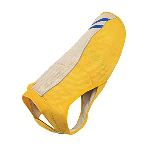 Sosoport 1stk Sonnenschutzweste Für Haustiere Dackel Mantel Eisweste Für Hunde Hundepflegetisch Swamp Cooler Hundeweste Kühlbett Für Hunde Jacken Hundekleidung Bausatz Auto Yellow Polyester von Sosoport