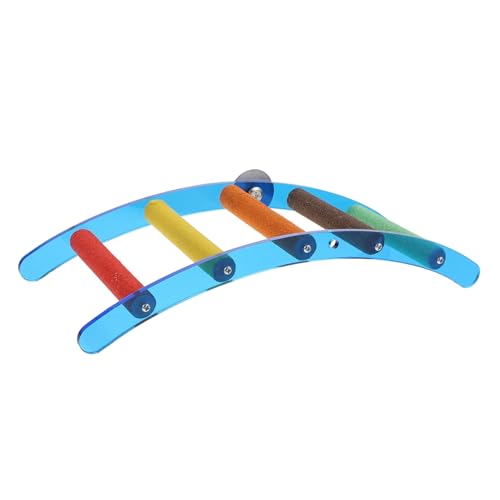 Sosoport 1pc Papagei Spielzeug Leiter Acryl Bogen Leiter für Vögel Papagei Klettern Leiter Spielzeug Vogel Ausbildung Stand Rack von Sosoport