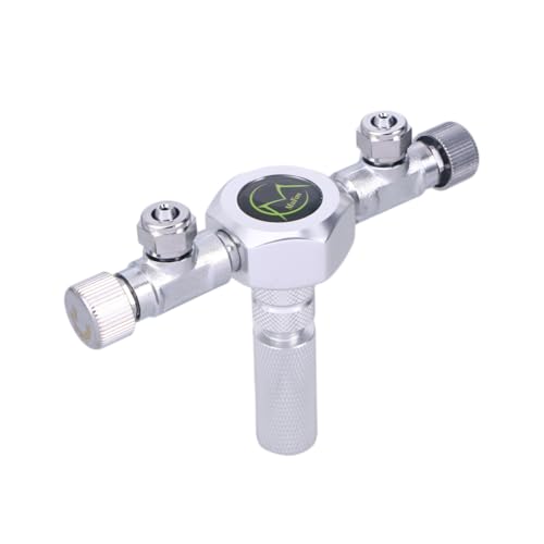 Sosoport 2 1 co2 für Aquarium aquaristik zubehör Aquarium schlauchverbinder Aquarium CO Schlauchanschluss CO-Adapter für Aquarien Aquarium-Luftventil CO2- CO2-Ventil 2 in 1 Ventil von Sosoport