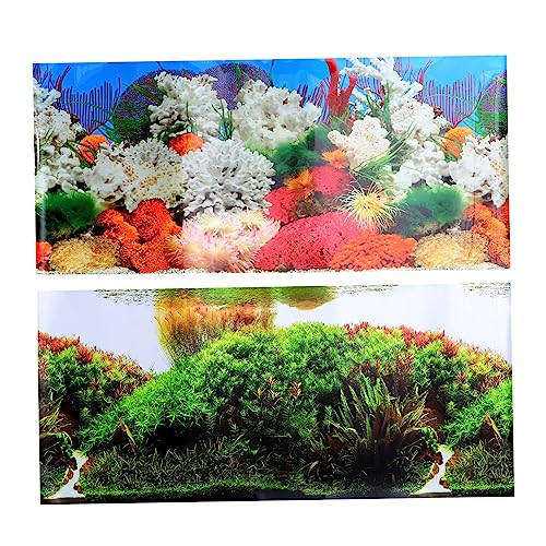 Sosoport 2 Blätter 3D-Aquarium-Aufkleber Netz Aquariumhintergrund Schwarz Conditioner Aquarien Stand Unterwasser-led-licht Unterwasserhintergrundaufkleber Tankdeckel Luft Filmpapier von Sosoport