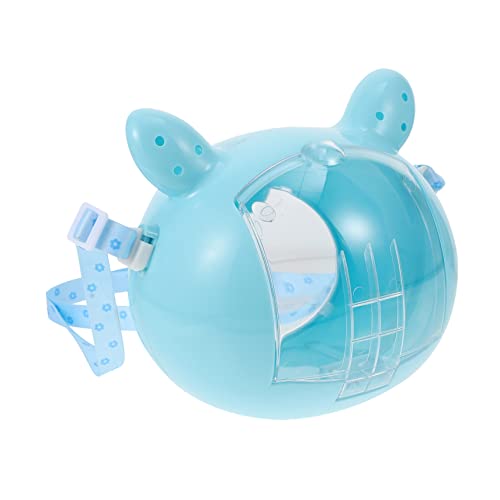 Sosoport 2 STK Hamsterkäfig Zum Mitnehmen Haustierkoffer Reise Hamster Tasche Heimtierbedarf Mini-rattenkäfig Im Freien Hamsterträger Hamstertragetasche Tragbarer Hamsterkäfig Blue Plastik von Sosoport