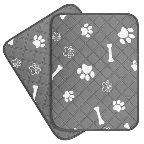 Sosoport 2 STK Hunde-Wickel Polster Hunde-PIPI-Pads waschbare PIPI-Pads für Hunde Knochen Töpfcheneinlagen für Hunde Töpfchenunterlage für Hunde gewaschen Urin-Pad Windeln 2er-Pack von Sosoport