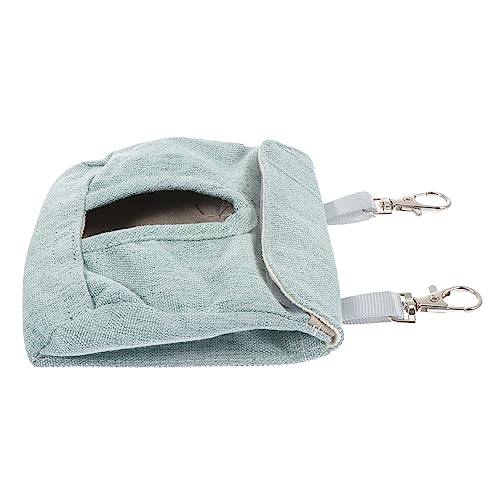 Sosoport 2 STK Kleidersack Hasen zubehör hasenzubehör kaninchenzubehör Bum Bag Futtersack zum Aufhängen Tasche für Tiernahrung Käfig hängende Tasche Futterautomat für Haustiere Stoff Blue von Sosoport