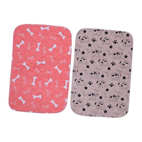 Sosoport 2 STK Pet Pee Pad wasserdichte Wurfunterlage hundebett Matte Hundeinnentoilette PIPI-Pads für Hunde Haustier Urinmatte Haustier Windel Urinal Pad Hunde-PIPI-Pads Polyester von Sosoport