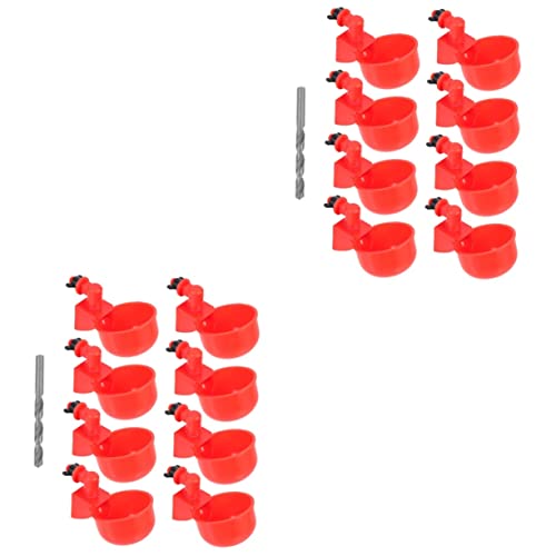 Sosoport 2 Sätze Automatischer Hühnertränkennapf Wassertrinker für Geflügel Wasserspender für Vögel geflügel tränke geflügeltränke automatisch Futternapf für Hühner automatische Fülltränke von Sosoport
