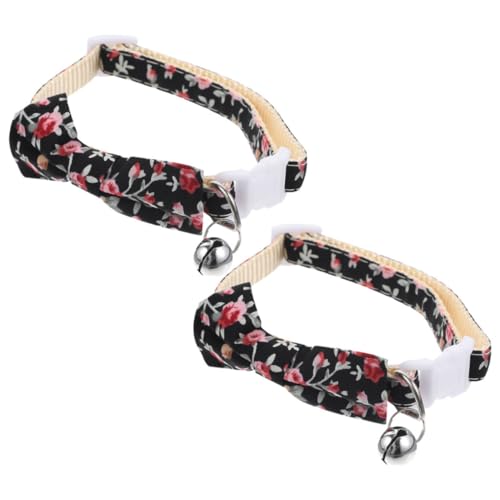 Sosoport 2 Stück Fliege Katze verstellbares Hundehalsband Katzenhalter Welpe Fliege Bogen Kitten Halsband katzenhalsband Glockenkragen mit Fliege Kätzchenhalsband Polyester-Nylon von Sosoport