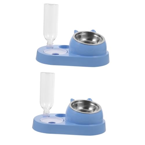 Sosoport 2St Essgeschirr für Haustiere pet Feeder pet Feeding Station Hundekäfig Hundenapf Futterautomat für Welpen Hundefutter Keramik Reisschale Katzenfutter Katzennapf Zubringer Plastik von Sosoport