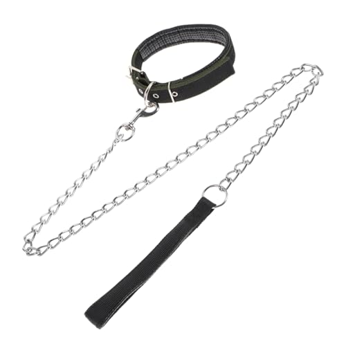 Sosoport Modisches Haustierhalsband Mit Kette 2-teiliges Hundehalsband-Set Weiches Material Für 7 5–30 Kg Schwere Haustiere von Sosoport