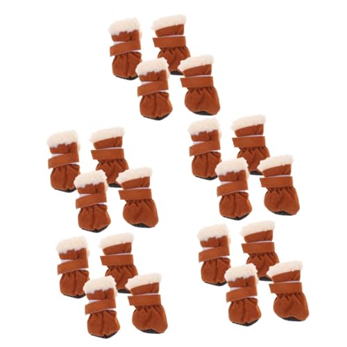 Sosoport 20 STK Schneestiefel für Haustiere Pfotenschützer für Hunde Winterschuhe für Welpen Winterschuhe für Hunde pet paw Schneestiefel für kleine Hunde Schneestiefel für Hunde Hündchen von Sosoport