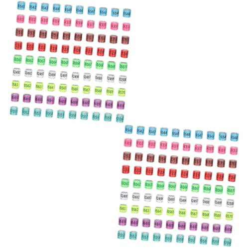 Sosoport 200 Stück Brieftauben Identifikationsringe Brieftauben Beinringe Vogelbeinbänder Voliere Vogelmarkierung Taubenrennen Ringe Vogelunterscheidungswerkzeug Hühnerbeinbänder von Sosoport