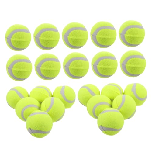 Sosoport 22St Hüpfender Tennisball für Hunde interaktives hundetraining Kleines Quietschspielzeug für Hunde Bälle für kleine Hunde Tennisplätze Gummi Light Green von Sosoport