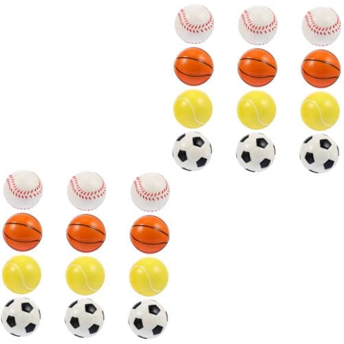 Sosoport 24 STK Spielzeugball Für Haustiere Puzzle-Spielzeug Für Welpen Haustier Hüpfend Haustierspielzeug Apportierspielzeug Für Hunde Hund Spielzeug Ball Minisport Kind Fußball Stressball von Sosoport