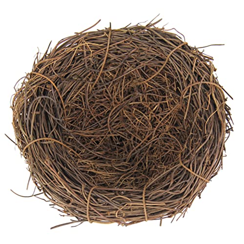 Sosoport 24 STK Vogelnest aus geflochtenem Rattan Vogelhäuschen aus Rattan natürliches Vogelnest gartendekoration Garden Decor Wohnkultur Kunsthandwerk Vogelnester im Frühling Rattan-Nest von Sosoport