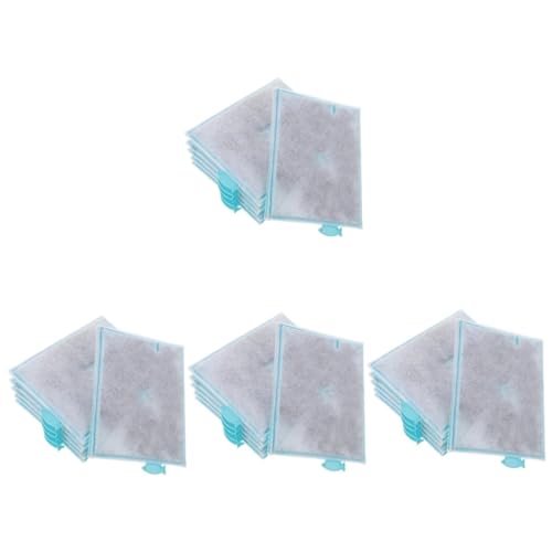 Sosoport 24 STK Ersatzfilter für Aquarien aktivkohle Filterwechsel Aquarium Kohlefilter Aquarium-Pads Aquarium Reinigungspad Baumwolle reinigen Liefern verdickte Baumwolle zum Ersetzen von Sosoport