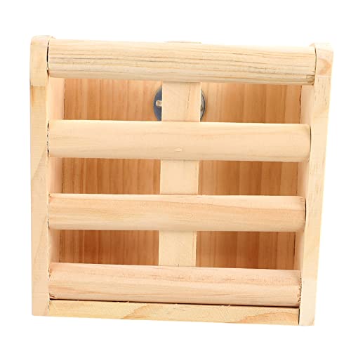 Sosoport 2St Grasrahmen Grasfresser für Hamster Futterspender für Haustiere Hamstergras Hamster-Grasregal Hasen heuraufe Kaninchenfutter Hamsterfutterautomat aus Holz Holzfütterung Khaki von Sosoport