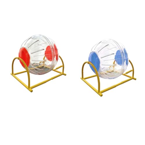 Sosoport 2pcs Hamster Spielzeug Laufrad Spielzeug Haustier Spielzeug 12cm Durchmesser Übung Halterung Laufbälle von Sosoport