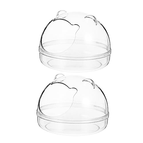 Sosoport Praktische Haustier Hamster Badezimmer 2pcs Toiletten Haustier Bade Einfache Reinigung Beobachtung von Sosoport