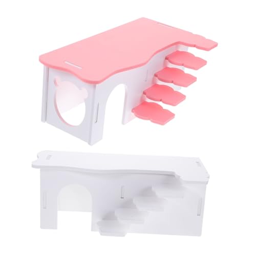 Sosoport 2St Hamsterhaus Hamsternest Hamster verstecken Hamsterhütte Hamsterkäfigleiter Haustier Höhle Kleintier Spielzeug Hamster Versteckspiel meerschweinchen versteck Lebensraum PVC von Sosoport