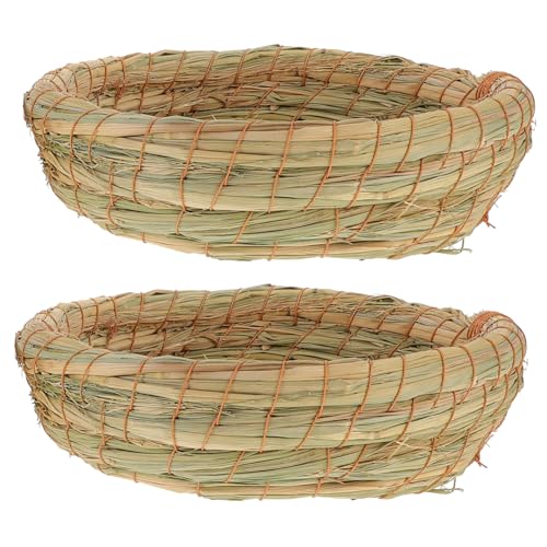 Sosoport 2St Haustier warmes Nest kleintierspielzeug Toys for small Animals Chinchilla-Nest Meerschweinchen-Versteckhütte Schlafbett für Hamster Nest für Hamster natürlich Bettwäsche Hase von Sosoport