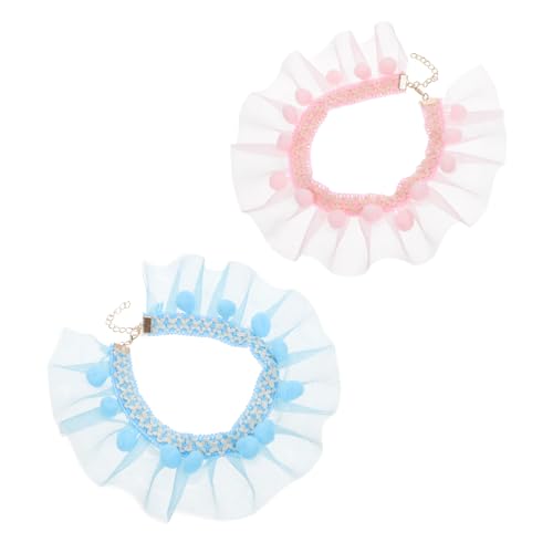 Sosoport 2St Haustierhalsband kleines hundehalsband Cosplay-Kostüm Kitten Halsband katzenhalsband Halsketten eine Halskette Haustierzubehör dekorative Katzenhalsbänder einstellbar schmücken von Sosoport