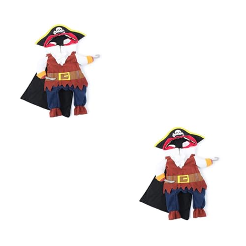 Sosoport 2St Katzenkostü pet Supplies haustierbedarf Piratenmantel Hundepullover Kleider Piratenkostü Haustierbekleidung Hund Tuch Halloween Verwandlungs-Outfit Hundekleidung einstellen von Sosoport