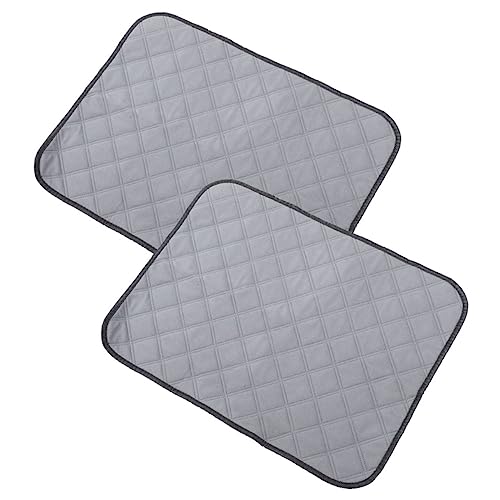 Sosoport 2St Hunde-Wickel Polster Haustierkäfigauskleidung Einstreu für Hamsterkäfige Kleintierkäfig-Liner Hamsterkäfig-Zubehör meerschweinchen Pee pad kleine Hunde-PIPI-Pads Polyester Grey von Sosoport