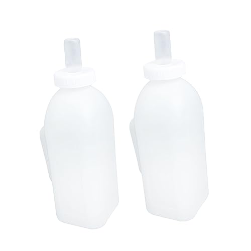 Sosoport 2St Kätzchen Milchflasche kälberflasche Kälbermilchflasche Flaschen für gestillte Babys Stillflaschen Welpe milchkännchen Flasche mit Kälberpflegegriff Säuglingsflasche Kieselgel von Sosoport