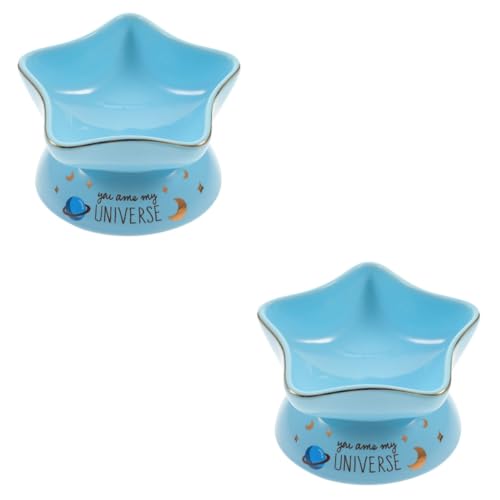 Sosoport 2St Katzenschüssel aus Keramik Welpenfutterstation für Haustiere Erhöhter Katzennapf pet Water Bowl katzenfutter schüssel Hundenäpfe Katzennäpfe praktischer Katzennapf Haustiernapf von Sosoport