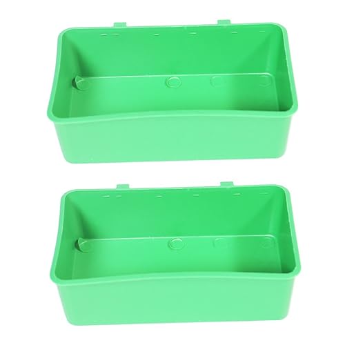 Sosoport 2St Vogel Badewanne Becken Brunnen Käfig Papagei Automatische Badewanne Hamster Heu Bird Bath Outdoor vogeltränke vogelbad papagei badezubehör Duschtopf für Haustiere Plastik Green von Sosoport