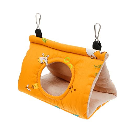 Sosoport 2St Vogelnest haustierbett pet Bed Vogelhängeschaukel für Käfig Plüschfigur Spielzeug Hängematte für Kleintiere Papagei warmes Nest Vogelschutz Umweltfreundlicher Schaum Orange von Sosoport