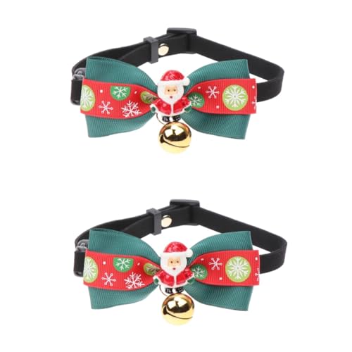 Sosoport 2St Weihnachten Haustierhalsband Weihnachts-Haustierhalsband Haustierhalsband mit Weihnachtsmotiv Halsband für Welpen Welpenhalsband Hundepflege Weihnachtshalsband für Haustier von Sosoport