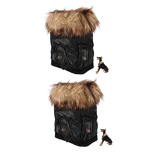 Sosoport 2st Warme Hundejacke Dekorationszubehör Für Haustiere Kostüm Für Haustiere Bei Kaltem Wetter Haustiermantel Kleines Hundekostüm Hunde Winterjacke Warme Kleidung Warm Halten Plüsch von Sosoport