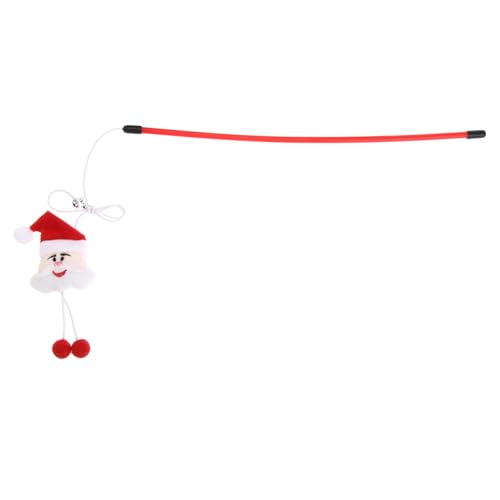 Sosoport 2er Set Weihnachtsmann Katzenspielzeug Mit Glocke Interaktive Katzenspielzeuge Katzenangel Mit Flirtstick Für Stundenlangen Spielspaß von Sosoport