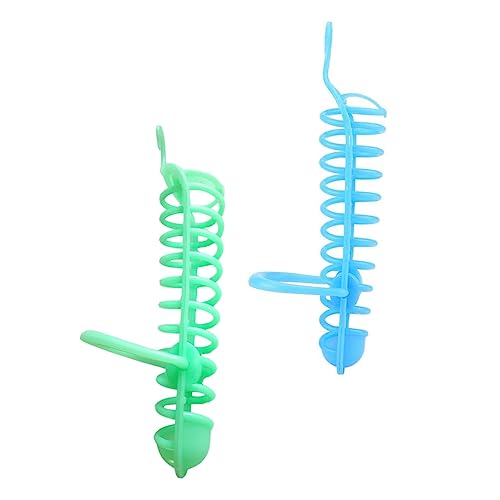 Sosoport 2st Futterstelle Für Papageien Hamsterkäfig-zubehör Papagei-gemüse-Clip Fester Rost Für Kaninchenfutter Nahrungssuche Spielzeug Für Sittiche Outdoor-spielset Hirse Plastik Blue von Sosoport