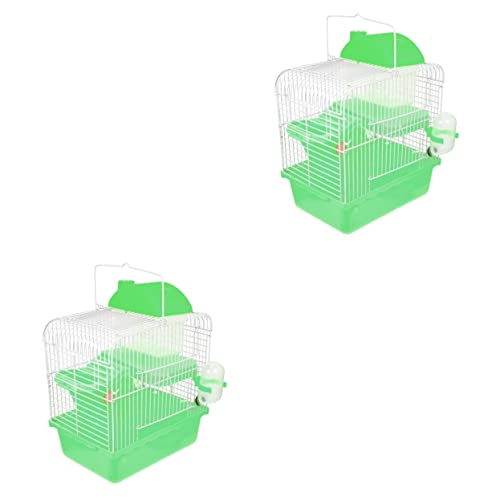 Sosoport 2st Hamsterkäfig Hamsterhaus Cartoon-hamsterzimmer Meerschweinchen Zubehör Chinchillakäfig Tierspielzeug Kleiner Haustierkäfig Hamsterhütte Käfige Für Meerschweinchen Green Plastik von Sosoport