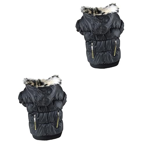 Sosoport 2st Haustier-partykostüm Hundekleidung Winterkleidung Warme Weste Partykleidung Für Haustiere Kleider Für Den Winter Haustierkleidung Hundemantel Herbst Und Winter Wintermantel von Sosoport