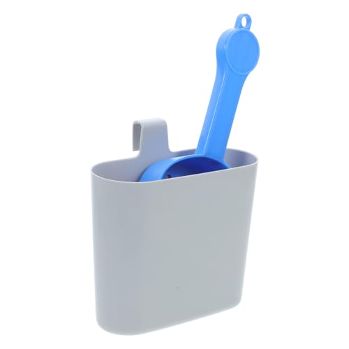 Sosoport 2st Katzenstreu-Schaufel-Set Poop Scooper Katzenstreu Aufbewahrung Von Abfallbehältern Katzenschaufel Aus Edelstahl Katzenstreuschaufelhalter Katzentoilettenschaufel Grey Abs von Sosoport