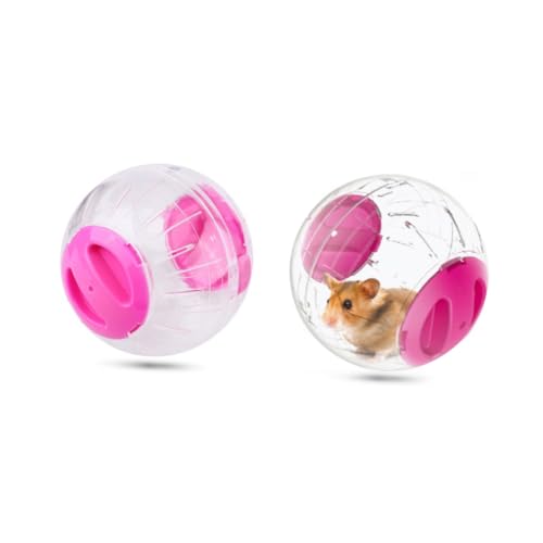 Sosoport 2st Laufball Für Hamster Kleines Tier Meerschweinchen Kleiner Laufball Für Haustiere Hamsterversteck Für Kleintier Haustier Hamsterbälle Hamster Läuft Mini-Spielzeug Ratte Rosa von Sosoport