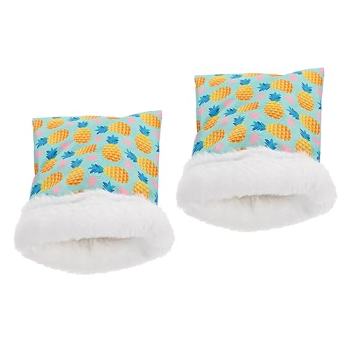 Sosoport 2St Schlafsack für Hamster kuschelbett kuschelhöhle Spielzeug für Hasen Winterversteck für Hamster Hängematte Plüschfigurenspielzeug Hamsterversteck Hamster-Baumwollversteck Igel von Sosoport