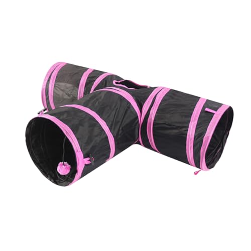 Sosoport 3 Pet-Tube-Spielzeug Katzenspielzeug Katze übung Spielzeug Haustier Spielzeug Interactive cat Toy interaktives Spielzeug Tunnelspielzeug für Katzen Spielzeug für Haustiere Rosa von Sosoport