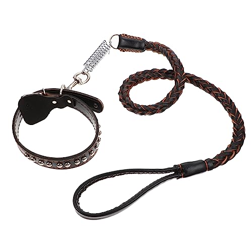 Sosoport 3 Sätze Hundeleine Große Leine Hundehalsband Groß Laufgürtel Großes Hundehalsband Geflochtene Haustierleine Kabel Binden Outdoor-hundeseil Geschirr Der Hund Leinen Rostfreier Stahl von Sosoport