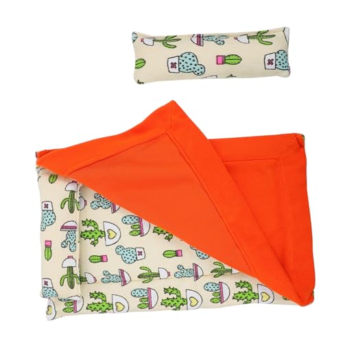 Sosoport 3 Sätze Kletterndes Baumwollnest für Haustiere Schlafsack für Haustier Schlafbett Leguan Bett Tierbett kuschelhöhle Eidechsenbett Kleiner Tierschlafsack Segeltuch Orange von Sosoport