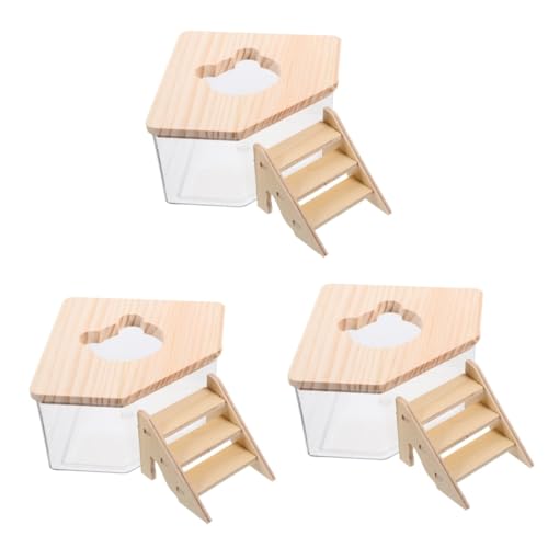 Sosoport 3 Sets Hamster Badewanne Sandkasten Rennmaus Badewanne Hamster Sand Badezimmer Hamster Sandkasten Rennmaus Sandbad Rennmaus Toilette Kleiner Chinchilla Sand Badekoffer von Sosoport