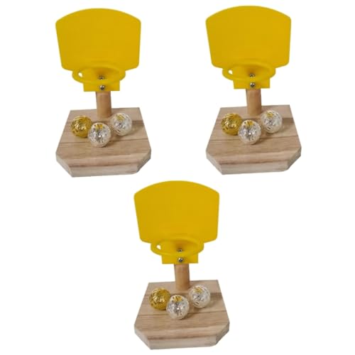 Sosoport 3 Sets Papageien Schussvogel Trainingsspielzeug Papageien Desktop Spielzeug Papageien Basketball Spielzeug Vogelbiss Spielzeug Vogel Tischspielzeug Papageien Bissspielzeug von Sosoport