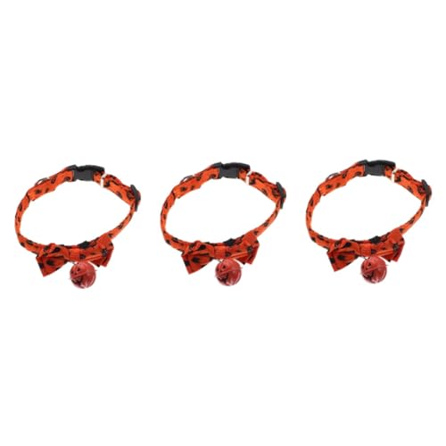 Sosoport 3 Stück Halloween Halsband Mit Halsband Welpenhalsband Für Halloween Haustierhalsband Für Halloween Herbst Hundehalsbänder Haustier Schleifenhalsband Hundehalsband von Sosoport