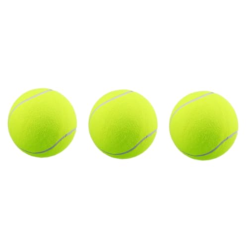 Sosoport 3 Stück Haustier Tennisball Lustiger Tennisball Sport Party Dekorationen Tennisball Dekorationen Aufblasbare Sportbälle Großer Aufblasbarer Tennisball Hunde Backenzahn von Sosoport