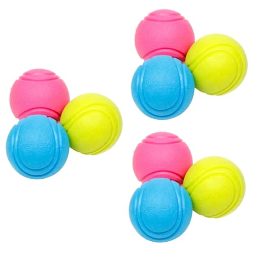 Sosoport Ball Klein 3 Stück Sound Knoten Haustierspielzeug Hundekauspielzeug Kauspielzeug Für Hunde Haustier Kauspielzeug Tennisball Hundekaubälle Tennisball Katze von Sosoport